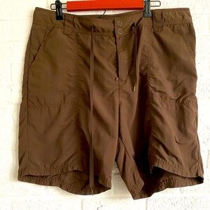 Eddie Bauer Hiking Shorts 16 Women's Brown Drawstring Nylon Gorpcore